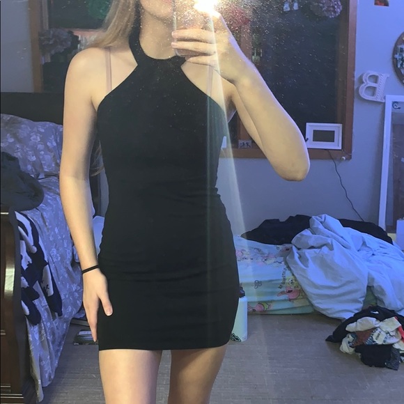Tight black mini dress - Picture 5 of 8